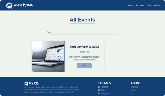 Image from live meetYaa Events site